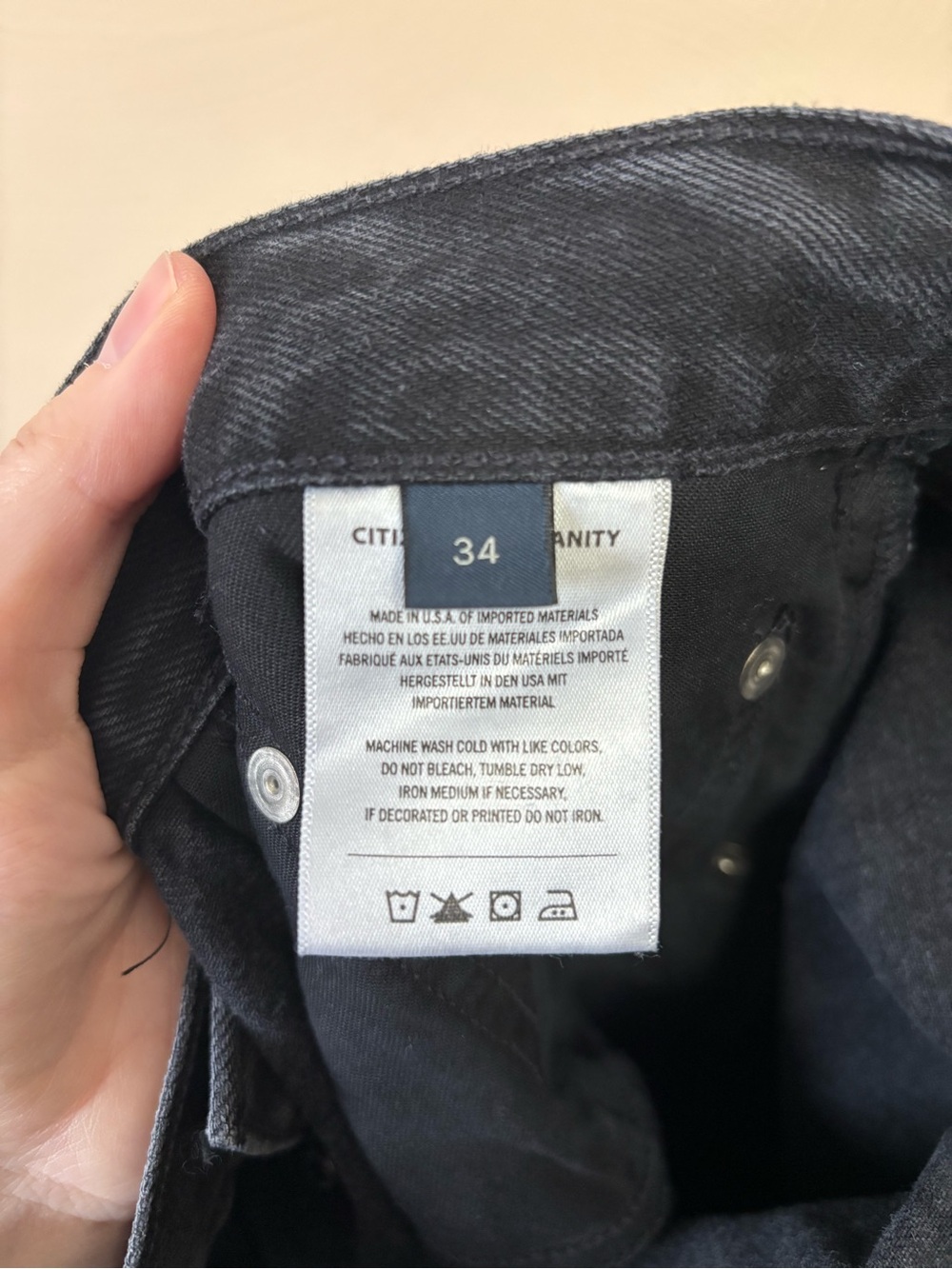 Citizens of Humanity Gaucho Vintage Wide Leg Jeans Black Size 34 NWT New - Picture 15 of 16